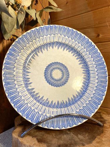 Assiette plate bleu - , bernard