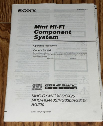 Sony mini component - sony, hi-fi