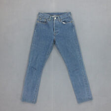 Jean Taille Haute Droit Levi's 501 S Femme W25 L32 Bleu Coton Boutons