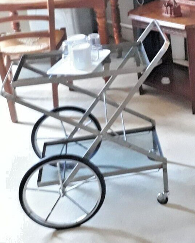 Table desserte inox verre - table,