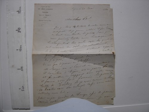 Facture lettre 1860 chemin - facture,