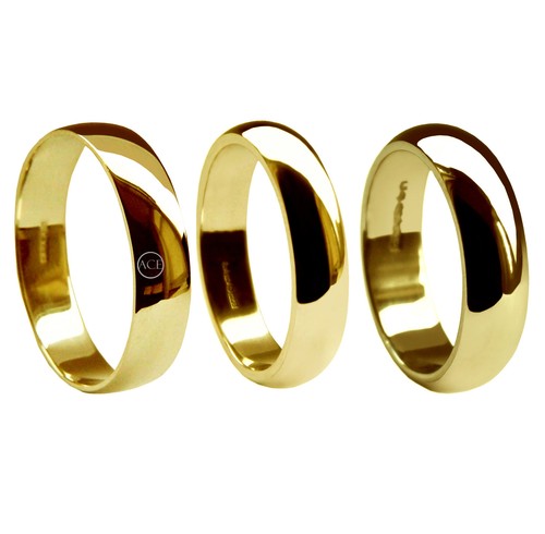 6mm 18ct jaune forme d - 6mm,