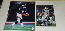 LOT (2) NY NFL KICKERS LANDETTA & FEELY AUTHENTIC HAND SIGNED AUTOGRAPHED PHOTOS