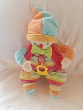 Peluche Doudou Poupée poupon lutin clown musical 35 cm corolle 2006 TBE 
