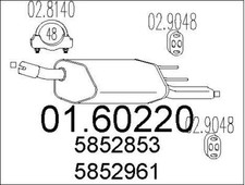 SILENCIEUX ARRIèRE OPEL CORSA