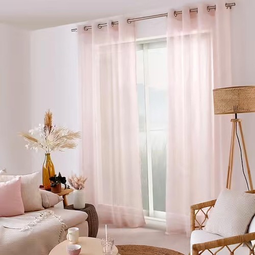 Rideau voilage effet lin - voilage,