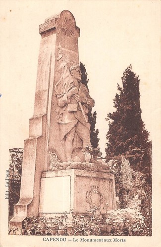 Cpa capendu monument aux - /,