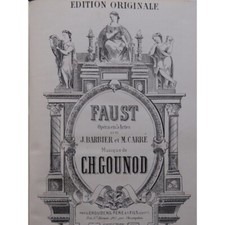 GOUNOD Charles Faust Opéra Piano solo ca1880