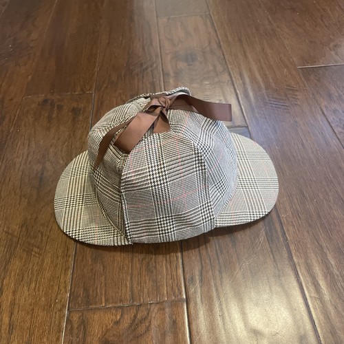 Adult brown plaid sherlock - brown,
