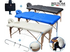 Table de massage 2 zones + Porte Rouleau Cosmetique lit esthetique pliante + SAC