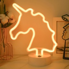 Licorne néon, veilleuse de