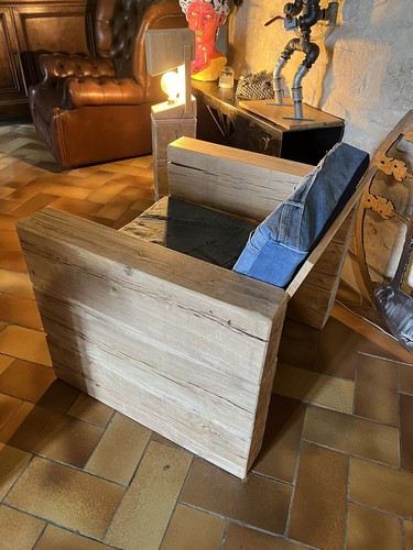 Fauteuil chêne fait main - fauteuil, en