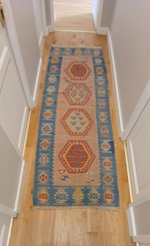 Tapis kilim ancien couloir - tapis,