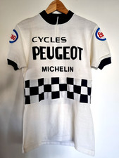 magnifique maillot de cycliste PEUGEOT MICHELIN ESSO taille 3 vélo COURSE PY PX