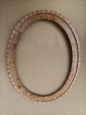 Ancien cadre ovale en bois