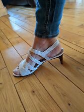 Sandales à talons blanches en cuir taille 39 Salamander