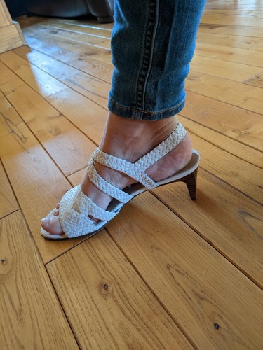 Sandales talons blanches en - sandales,