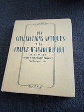 1947-histoire des civilisations antiques-cours primaire-Livre scolaire ecole