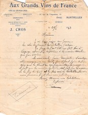 1923 VINS DE GRANDS CRUS LIQUEURS SPIRITUEUX CHAMPAGNES AUX GRANDS VINS DE F