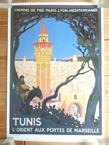 Affiche chemins fer plm - de,