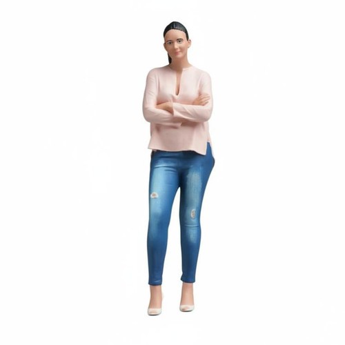Figurine femme échelle - figurine,