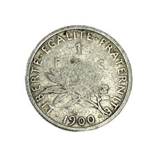 Rare Semeuse 1 Franc 1900 Argent 4.86 Gr