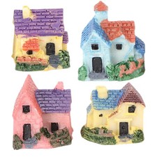  Mini décoration de maison succulente, 4 pièces, artisanat de Micro Villa (4