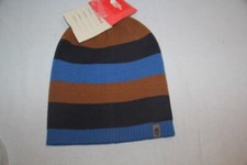 THE NORTH FACE Bonnet réversible leavenworh bleu marron à rayures T : M junior