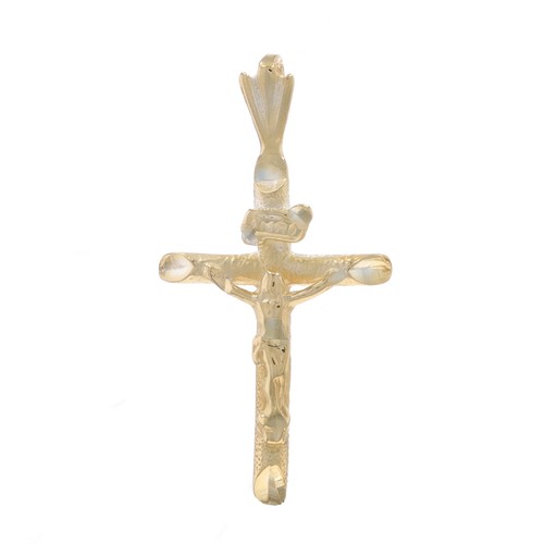 Pendentif crucifix jaune - en,