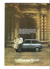 AUTOBIANCHI A 112 - ELEGANT - ABARTH / catalogue brochure prospectus dépliant