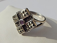 bague argent 925 améthyste &