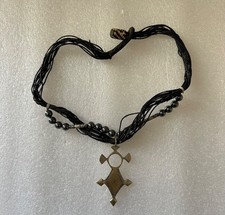 Collier Ancien Pendentif Croix Sud Touareg Bijou Ethnique Afrique Algérie Niger