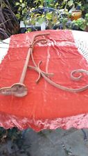 ANCIEN BEC A GAZ APPLIQUE FER FORGE VOLUTE FERRONNERIE VINTAGE DECORATION XIX XX