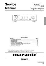 Service Manuel D'Instructions pour Marantz PM-4400