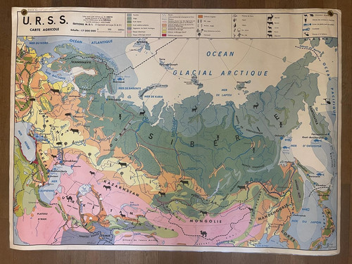 Carte école vintage urss - carte,