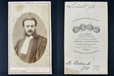 Appert, Paris, Georges Lachaud, avocat Vintage cdv albumen print.Georges Lacha