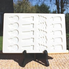 Plaque de pâtisserie cacao Barry pour 20 fritures en chocolat de Noël vintage