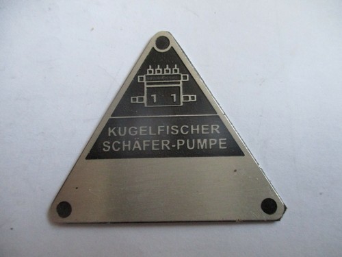 Plaque berger kugelfischer - plaque,