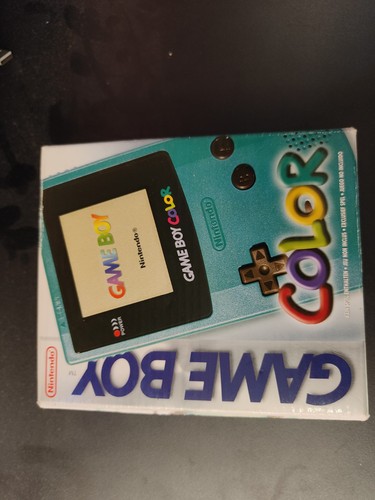 Nintendo game boy color - game, cyan