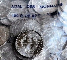 une  Pièce Argent une 50 Fr