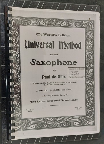 Saxophone universal method - saxophone,