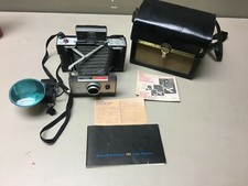 Vintage Polaroid Automatic 101 Land Camera with Book and Case