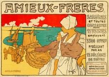 PUB SARDINES AMIEUX FrèRES Rjcx-POSTER HQ 50x70cm d'une AFFICHE VINTAGE