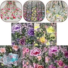 Tissu Portable Pratique Tissu Brod�� Pivoine Color�� Confortable Dacron