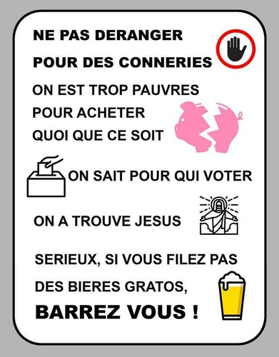 Autocollant pas deranger - pas,