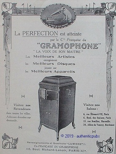 Publicite gramophone voix - gramophone,