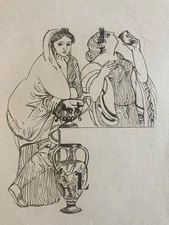 Gravure  Barta 1950 Eau Forte