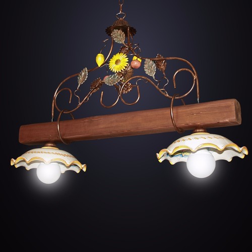 Bilancière lustre rustique - rustique, en