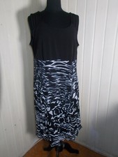 Robe longue polyester noir stretch BETTY BARCLAY 48 20uk 18us sans manches