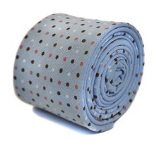Créateur Coton Homme Cravate Bleu Clair - Multicolore à Pois Par Frederick